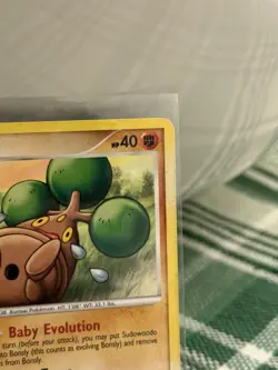 Pokemon TCG Bonsly Card 71/130 Diamond and Pearl Common MP - Image 4