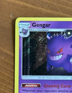 Gengar 38/111 Sun And Moon - Crimson Invasion Holo Pokemon Tcg Card LP - Image 3