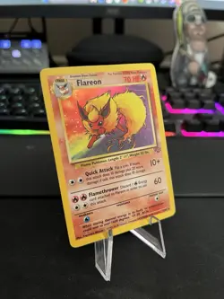Pokemon Jungle Flareon #3/64 1999 Rare Holo Unlimited Card - Image 3