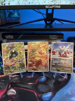 Pokemon Card Lot Of 3 Shroodle, Stufful, Delibird NM - Image 1