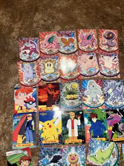 70 Cards LP/NM Mostly Topps Pokemon TV Animation Series 2 Black/blue Lot Of 70+ - Image 2