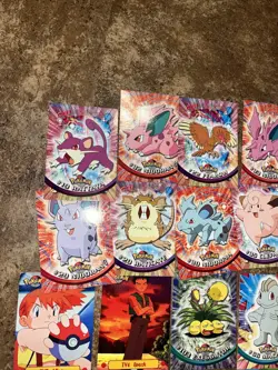 70 Cards LP/NM Mostly Topps Pokemon TV Animation Series 2 Black/blue Lot Of 70+ - Image 3