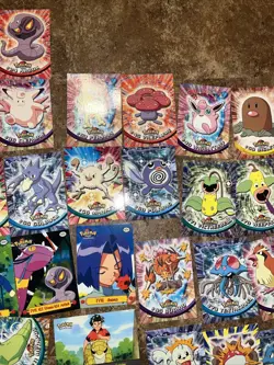 70 Cards LP/NM Mostly Topps Pokemon TV Animation Series 2 Black/blue Lot Of 70+ - Image 5