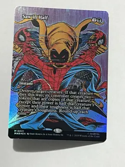 magic the gathering Spider-Man’s Saw in Half Borderless Foil - Image 1