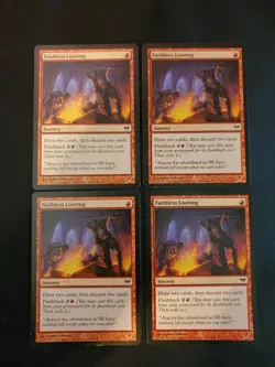 4x Faithless Looting Dark Ascension Nm Magic the Gathering Mtg Playset X4 4 - Image 1