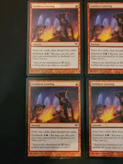 4x Faithless Looting Dark Ascension Nm Magic the Gathering Mtg Playset X4 4 - Image 2
