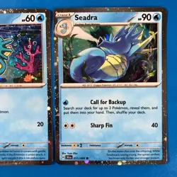 Horsea 010/064 Seadra 011/064 Cosmo Holo Lot Shrouded Fable Pokemon Promo NM - Image 3