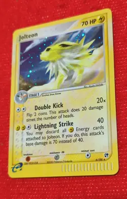 Pokemon TCG Jolteon Sandstorm Holographic Rare Card 6/100 NM Condition! - Image 3