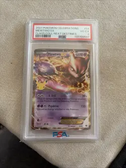 2021 Pokemon Celebrations Mewtwo EX Classic Collector Card - VG-EX PSA Graded - Image 1