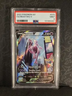 PSA 9 Mewtwo V 072 🌌 Full Art - Special ART Rare - Pokemon GO Graded - Image 1