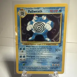 Poliwrath Holo Rare Base Set 2 015/130 Pokemon Card MP *check front* - Image 1