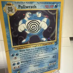 Poliwrath Holo Rare Base Set 2 015/130 Pokemon Card MP *check front* - Image 4