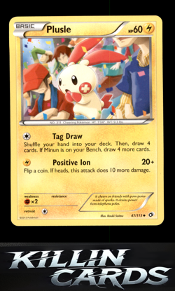 Plusle 47/113 Pokemon Uncommon Legendary Treasures Card NM - Image 1