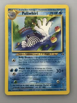 POLIWHIRL 1ST EDITION POKEMON CARD 44/75 NEO DISCOVERY NON HOLO NEVER PLAYED NM- - Image 2