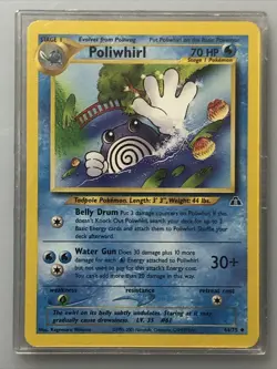 POLIWHIRL 1ST EDITION POKEMON CARD 44/75 NEO DISCOVERY NON HOLO NEVER PLAYED NM- - Image 3