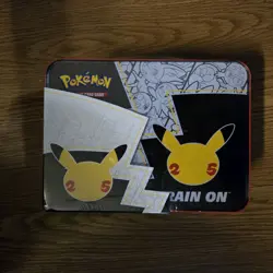 Pokemon TCG 25th Anniversary Celebrations Collector Chest Lunch Box Tin Sealed - Image 2