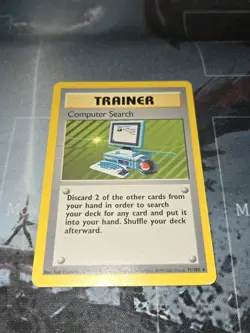 Computer Search #71 Rare Trainer 1999-2000 4th Print Pokemon MP - Image 2