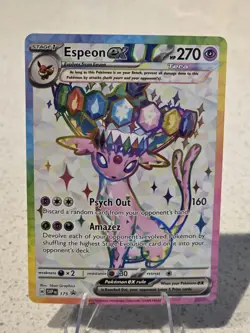 Espeon ex Pokemon Prismatic 175 Sv: Scarlet & Violet Promo Card Holo NM - Image 1