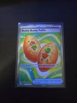 Pokemon TCG Buddy-Buddy Poffin 167/132 Me01: Mega Evolution Full Art Holo NM - Image 1