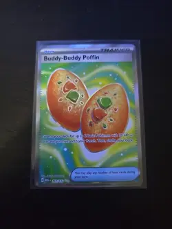 Pokemon TCG Buddy-Buddy Poffin 167/132 Me01: Mega Evolution Full Art Holo NM - Image 3