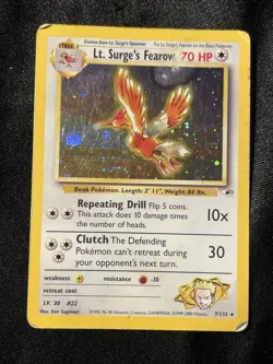 Lt. Surge's Fearow 007/132 Gym Heroes Holo - Pokemon TCG - HP/DMG - Image 1