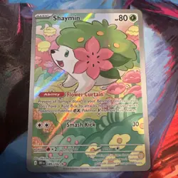 Pokemon TCG - Shaymin - Destined Rivals 185/182 Illustration Rare Full Art Holo - Image 1