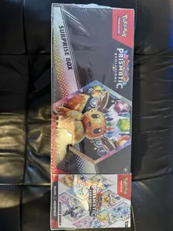 Pokemon Prismatic Evolutions Sam’s Club Spec Edition Blaster Box And 4 Ext Pa - Image 1
