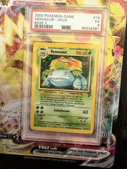 Pokemon Base Set Unlimited Venusaur 15/102 PSA 5 - Image 2