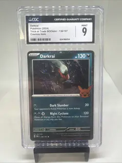 2024 Pokemon Trick or Trade Darkrai 136/197 Cosmos Holo CGC 9 Mint Halloween - Image 1