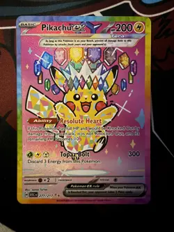 Pokemon TCG Pikachu EX 277/217 Ascended Heroes Special Illustration Rare Mint - Image 1