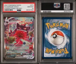 2021 Pokemon Gengar VMAX Alternate Art Secret Fusion Strike #271 PSA 10 - Image 3
