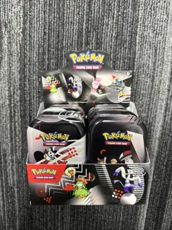 Pokemon Black Bolt & White Flare Unova Mini Tin Display (8 Tins) No Packs - Image 2