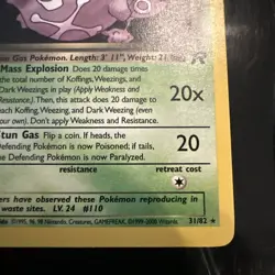 Pokemon - Dark Weezing - Non Holo - 31/82 - Team Rocket - Image 3