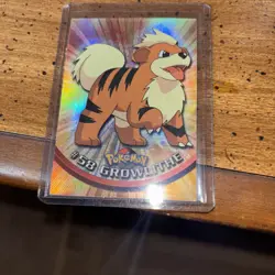 Growlithe #58 — 1999 Topps Pokemon Series 1 Blue Logo Rainbow Holo NM #troy900 - Image 2