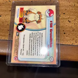 Growlithe #58 — 1999 Topps Pokemon Series 1 Blue Logo Rainbow Holo NM #troy900 - Image 4