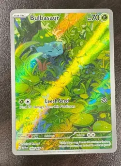 Pokemon Bulbasaur 166/165 SV: Scarlet & Violet (MEW) 151 Holo Illustration Rare - Image 1