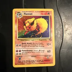Pokemon TCG Flareon Jungle 3/64 Holo Unlimited Holo Rare - Image 1