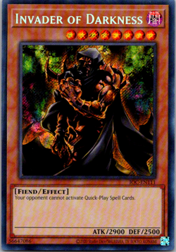 YUGIOH INVADER OF DARKNESS UNLIMITED SECRET RARE#IOC-EN111 25TH ANNIVERSARY NM - Image 1