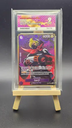Sanji OP07-064 2ND One Piece ANNIVERSARY STAMPED GOLD FOIL PROMO ALT ART - ACE 9 - Image 1