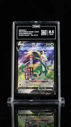 TAG 8.5 Serperior V TG13/TG30 Silver Tempest 2022 Full Art Pokemon Card TCG - Image 1