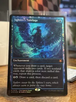 MTG FDN Special Guests- Sphinx's Tutelage 075 Showcase Foil - Image 1
