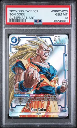 2025 DRAGON BALL SUPER CARD GAME FUSION WORLD MANGA BOOSTER 02 SON GOKU PSA 10 - Image 1