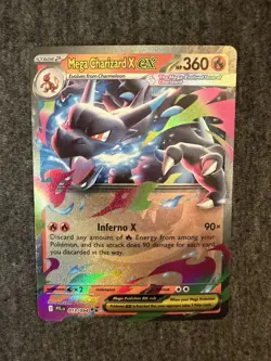 Mega Charizard X ex Pokemon TCG 4 Card Lot 013/094 Me02: Phantasmal Flames & 196 - Image 3