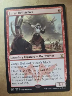 MTG Zurgo Bellstriker Dragons of Tarkir Magic DTK (169/264) Orc Warrior Red LP - Image 1