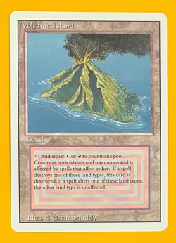 MTG VOLCANIC ISLAND Revised (OldManMTG 013-243) - Image 1