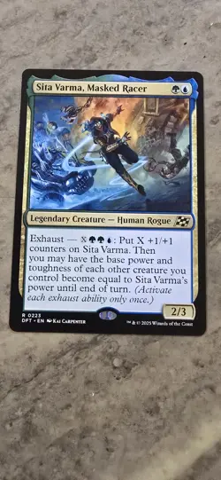 Sita Varma, Masked Racer Aetherdrift Regular Legendary Creature Rare MTG NM - Image 1