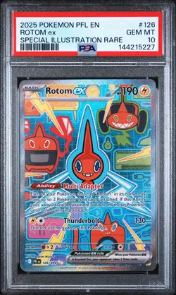 2025 Pokemon Phantasmal Flames #126 Full Art Rotom ex SIR PSA 10 Gem Mint - Image 1