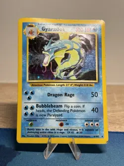 Gyarados 6/102 Holo Rare Pokemon 1999 Unlimited Vintage Original Base Set HP - Image 1
