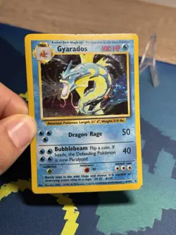 Gyarados 6/102 Holo Rare Pokemon 1999 Unlimited Vintage Original Base Set HP - Image 3