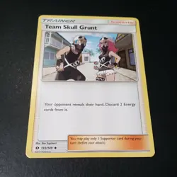 Pokemon Sun and Moon Team Skull Grunt Uncommon Trainer Card 133/149 NM - Image 1